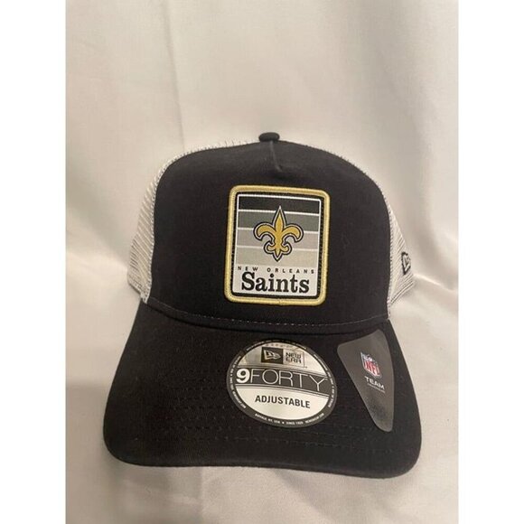 New Orlean Saints Black 9Forty Adjustable Hat Cap New With Tags - Picture 1 of 3